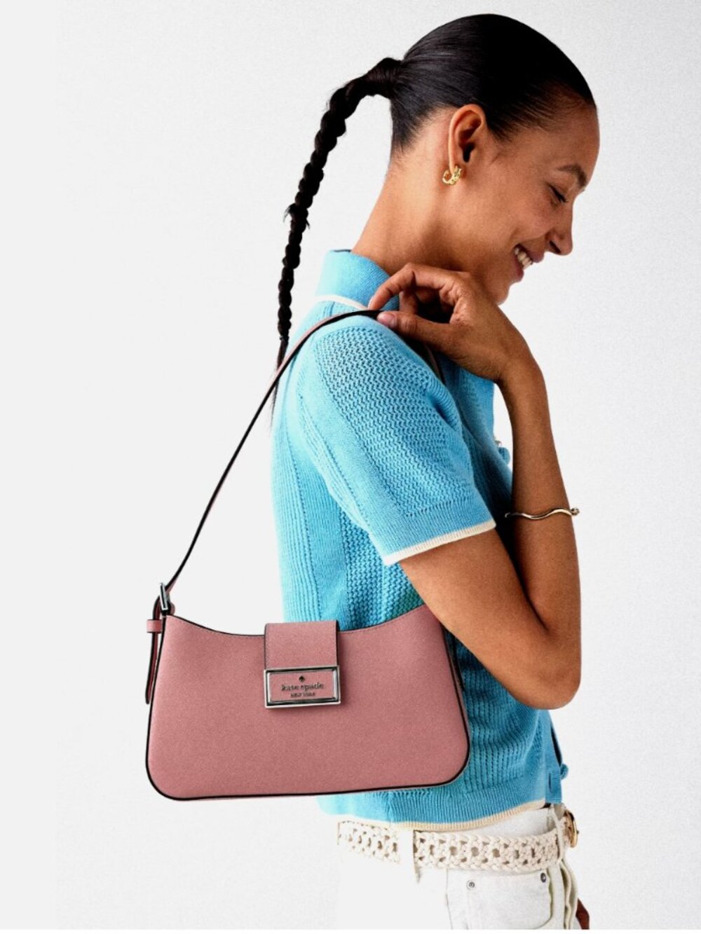 New Kate Spade New York Reegan Small Shoulder Bag Dusk Rose